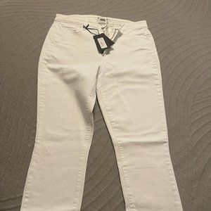 Paige Premium Denim White Skinny Jeans: Margot Ankle Crop Size 31 NWT